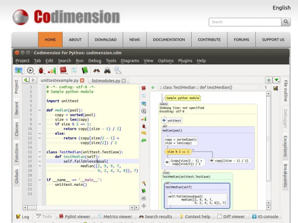 Codimension Python IDE - Home