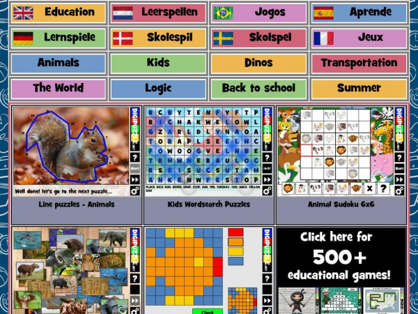 Digipuzzle: All kinds of educational games - Website - KlasCement