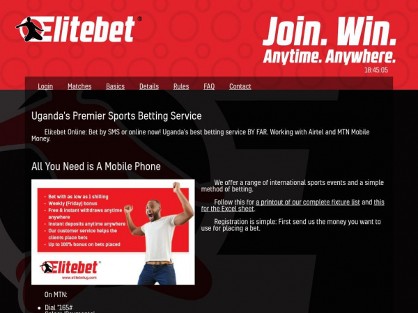 Elitebet Homepage