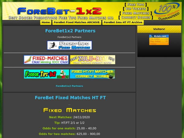 Forebet 1x2 store