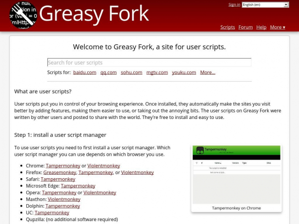 greasy fork