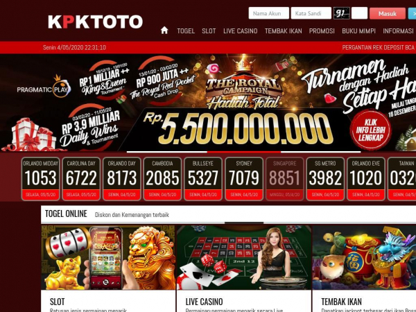 Kpktoto Agen Togel Online Hongkong SGP, Situs Judi Slot Online