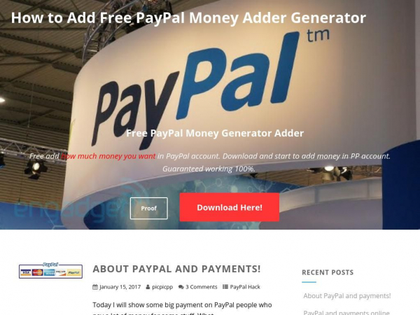 free paypal money adder no survey no password 2017