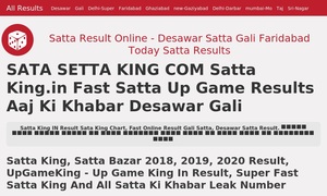 SATA SETTA KING COM Satta King.in Fast Satta Up Game Results